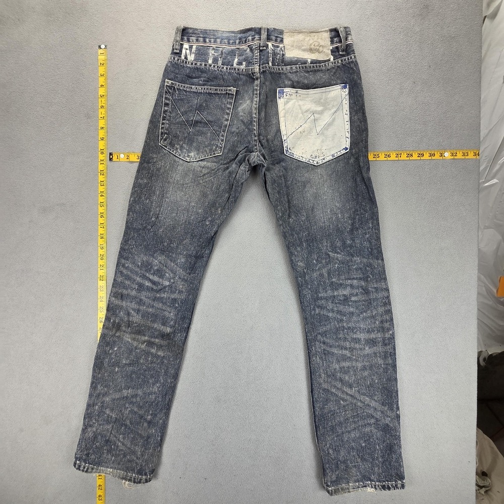 Neighborhood Jeans Mens Blue Selvedge Patchwork Thrashed Fits 32x32